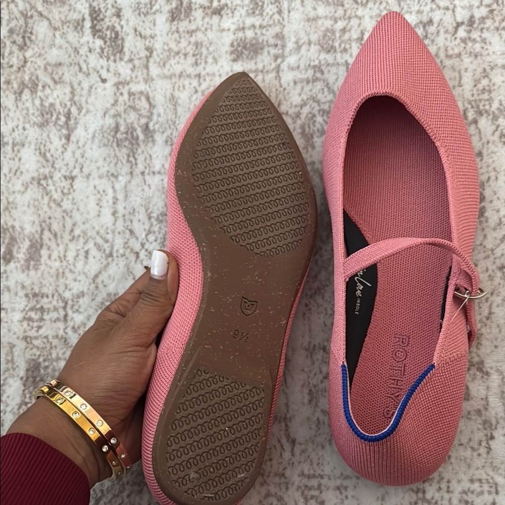 NEW ROTHY’S The Point Mary Jane II in Tulip Pink size 9.5 - Picture 9 of 12